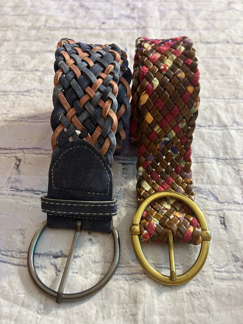 BRAIDED WOVEN MULTI COLORED BOHEMIAN STYLE WIDE BELTS WRAP STYLE